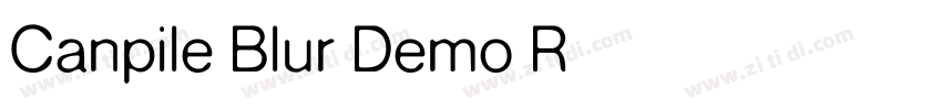 Canpile Blur Demo R字体转换